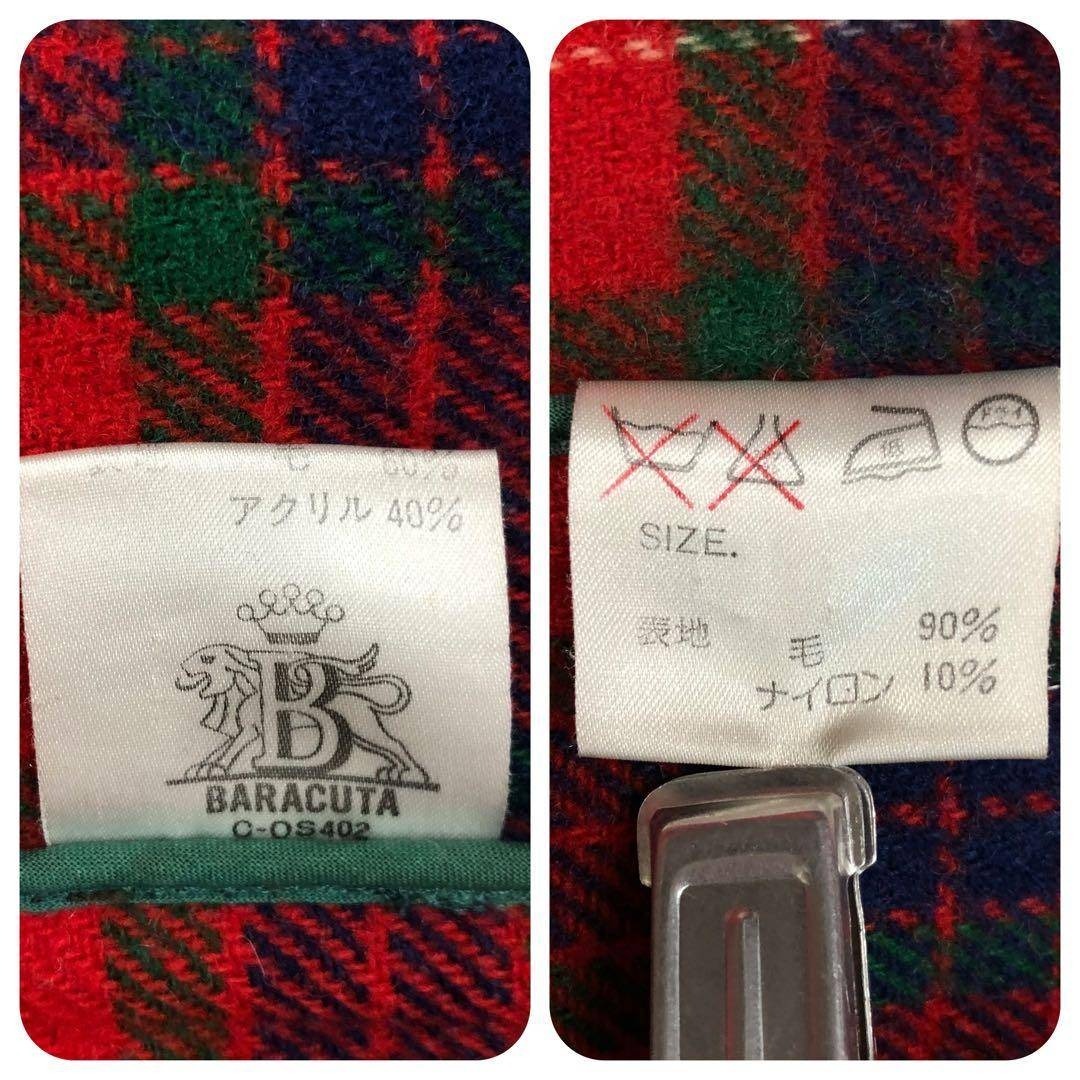 BARACUTA - 1536 BARACUTA ダッフルコート グリーン メルトン ウール