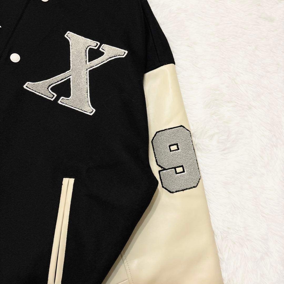 XLARGE - 美品 XLARGE スタジャン ワッペンロゴ ジップアップ Lサイズ