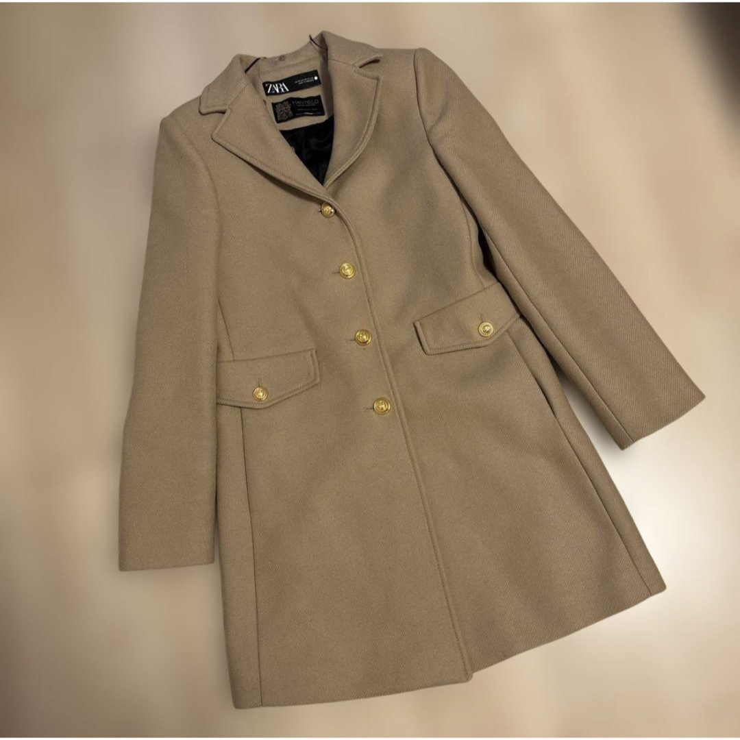 ZARA - ZARA Manteco 高級生地 ウール チェスターコート 金ボタンの