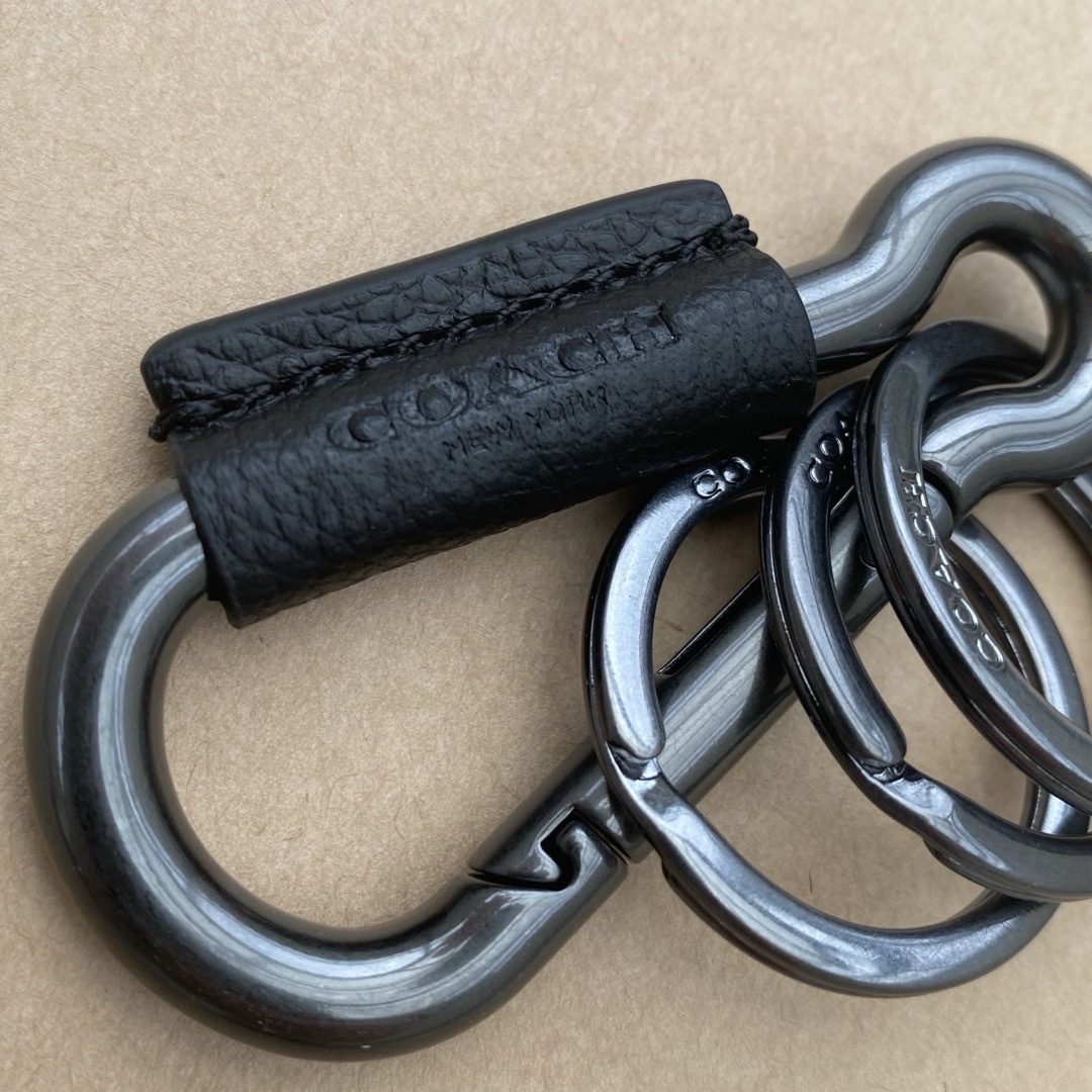 COACH - カラビナ キーホルダー キーケース キーリング ブラックの通販