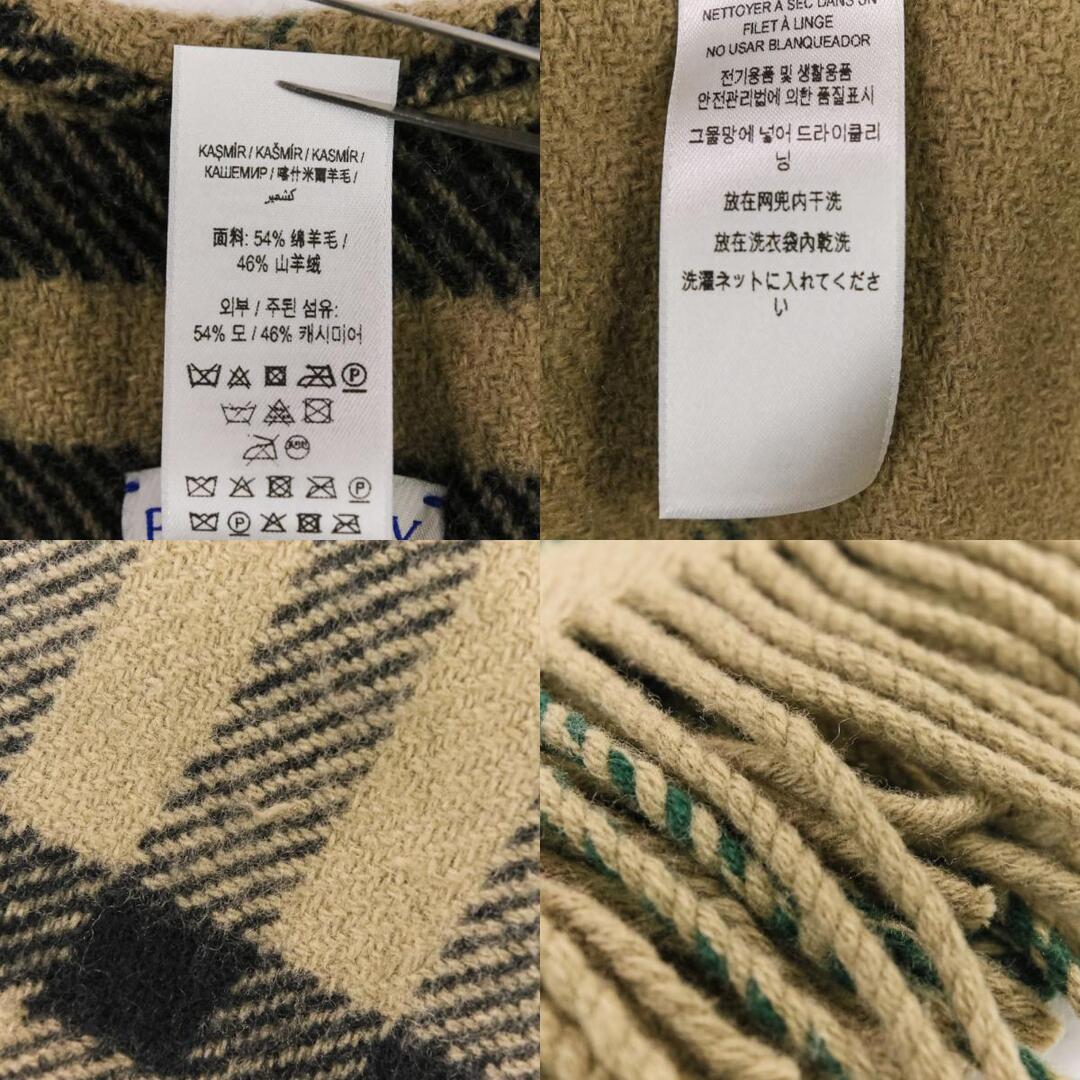 BURBERRY - 美品 BURBERRY バーバリー フリンジエッジ ケープ カシミヤ