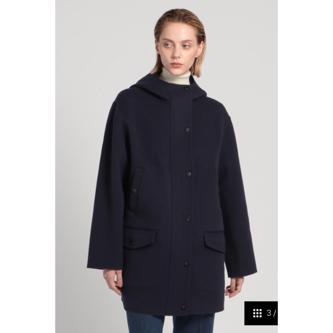 Theory フード付きコートSベージュ 定価 97，900円