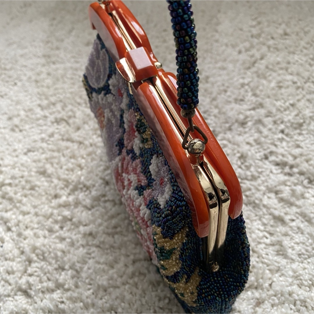 和装 ビーズバッグ 昭和 レトロ 花柄 総柄 成人式 パーティの通販 by