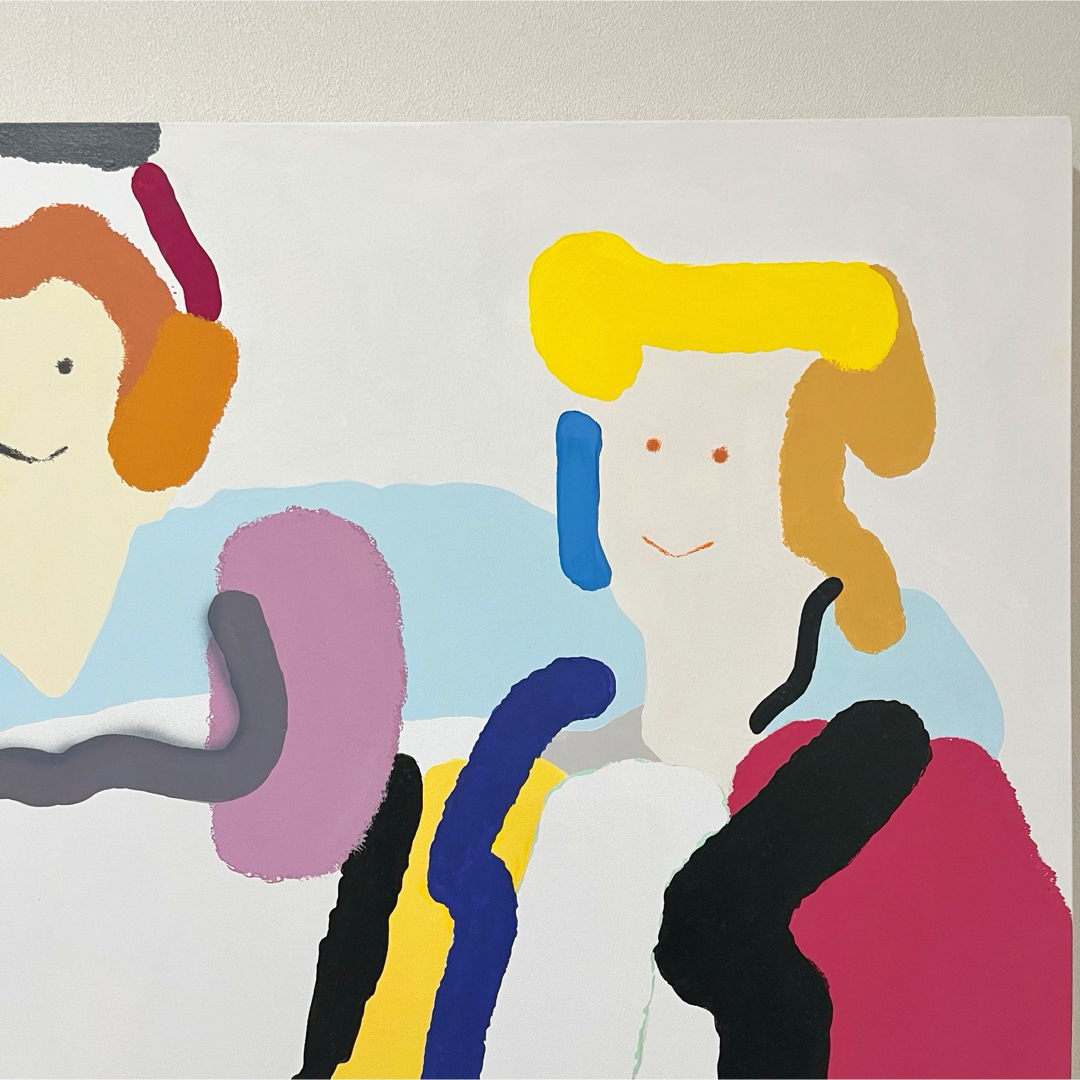 Kurry キャンバスアート「OK time」 (横100cm×縦80cm)