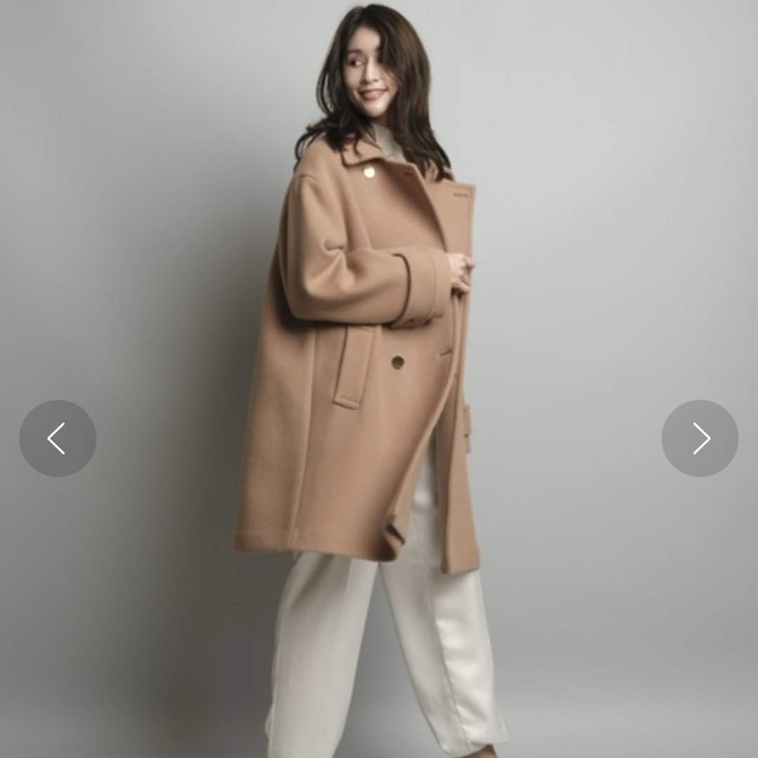 JUSGLITTY - JUSGLITTY スタンダードPコート キャメル ロングコート