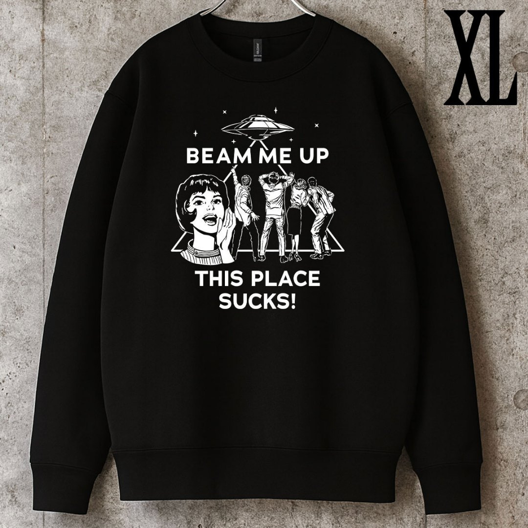 BEAM ME UP トレーナー スウェット ストレンジャーシングス ロビン 黒