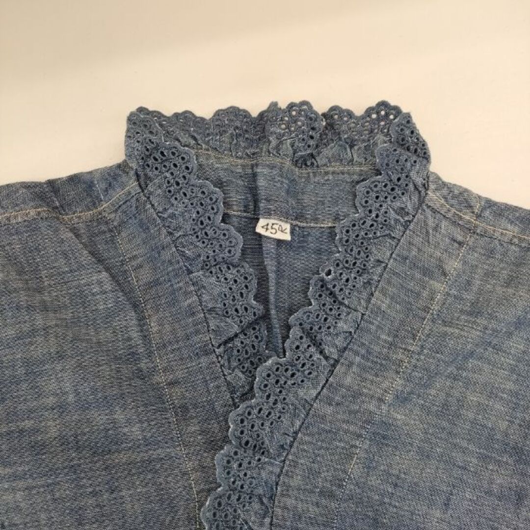 45rpm - 45R/45rpm ダンガリーカットワークのカシュクールブラウス