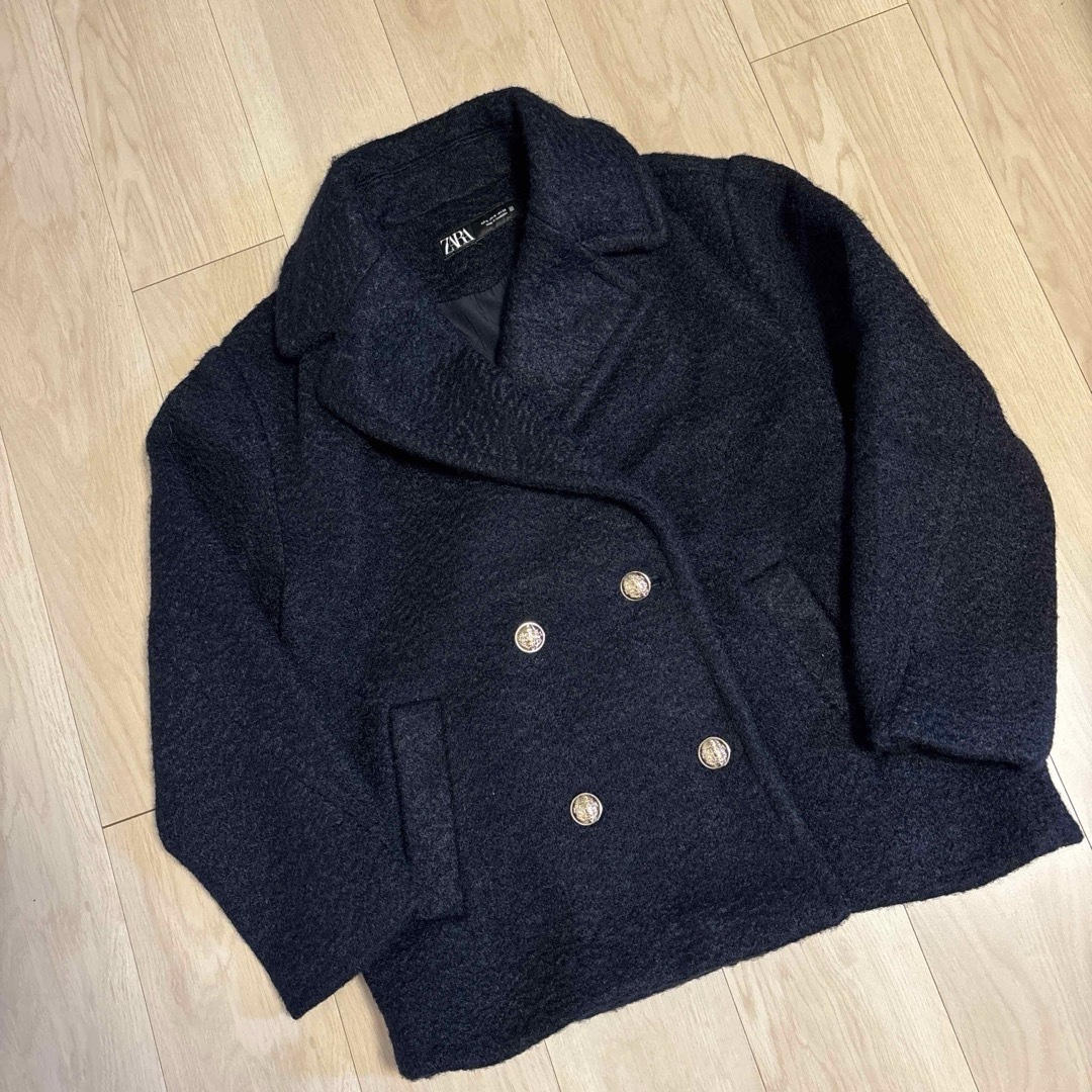 ZARA - 2024完売品 ZARA セミロング丈ブークレコートの通販 by .｜ザラ