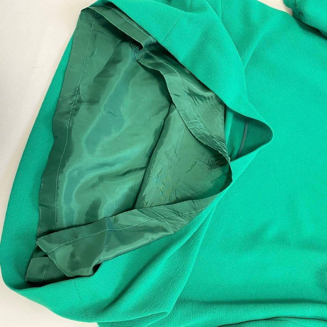 美品 ADORE アドーア ライトアムンゼンワンピース グリーン 38