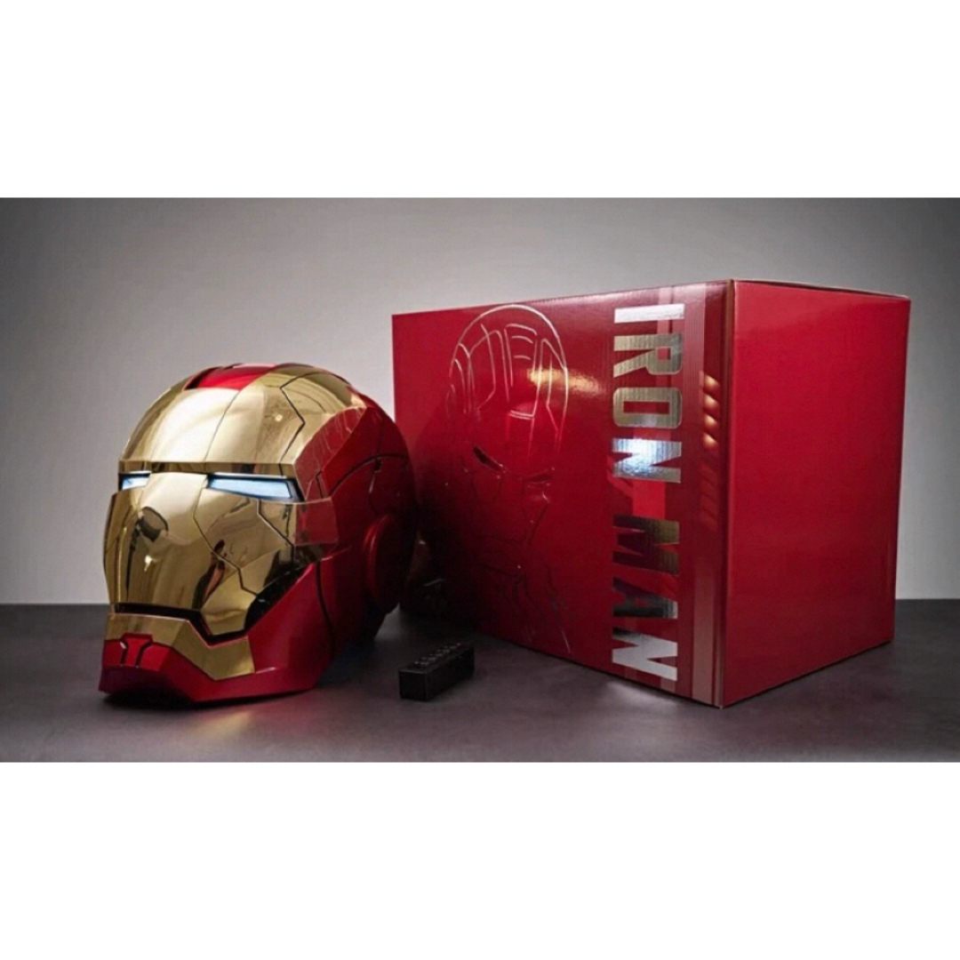 新品AUTOKINGアイアンマン マーク5 MK5 ヘルメットマスク 光ゴールド