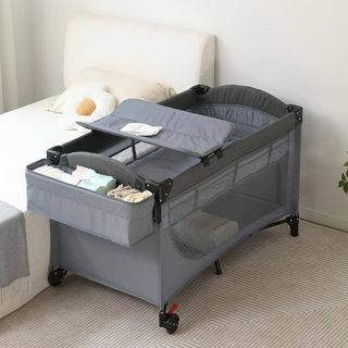 西松屋 - ☆美品☆西松屋 ベビーベッド レギュラーサイズ オリーブの