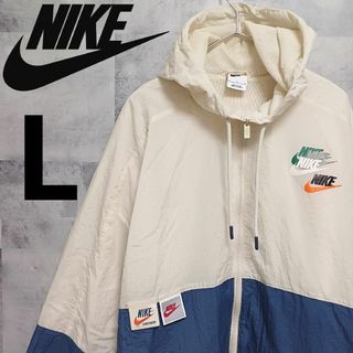 NIKE - 【白タグ90s】NIKE ナイロンジャケット レッド 赤 Lサイズ