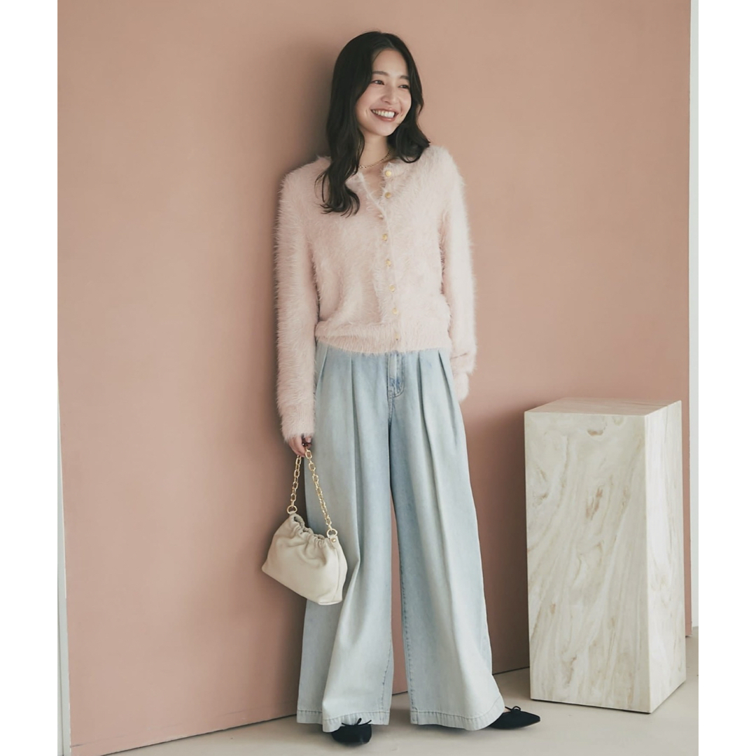 La boutique BonBon - ヘアリーフェザーカーディガンの通販 by momo's