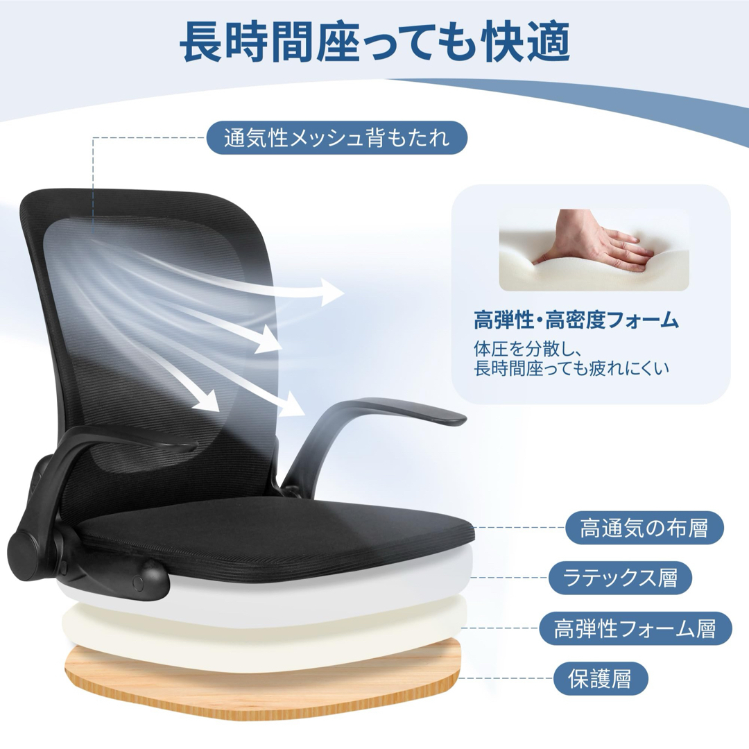 座椅子 折りたたみ 組立不要 360°回転 ゲーミング座椅子 腰が痛くない