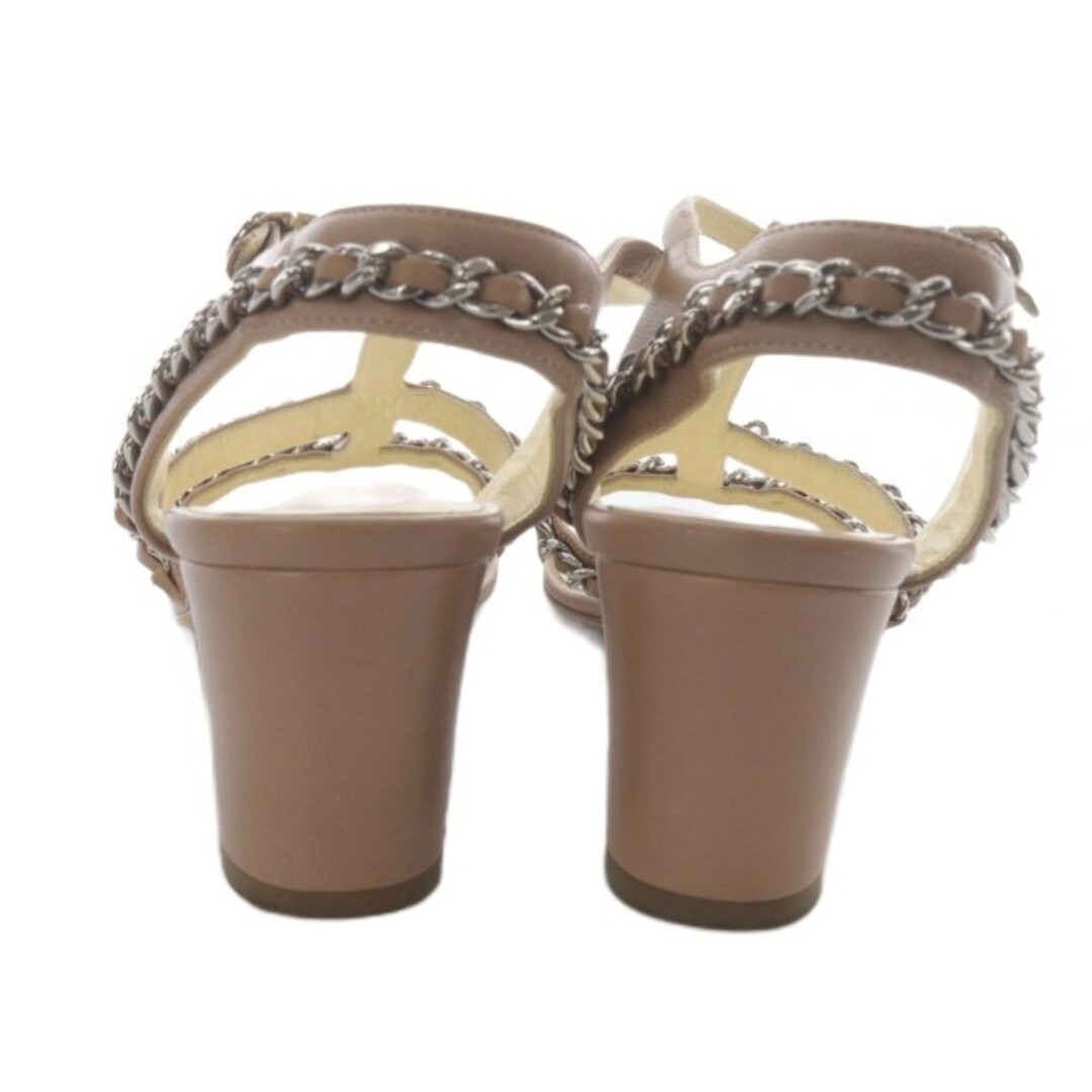 CHANEL - シャネル ココマーク チェーン ストラップサンダル レザー 36