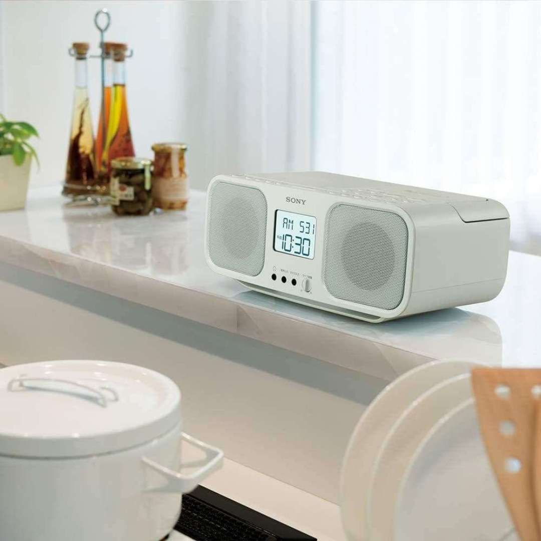 CDラジオカセットレコーダー FM/AM/ワイドFM ホワイト 197K20の通販 by