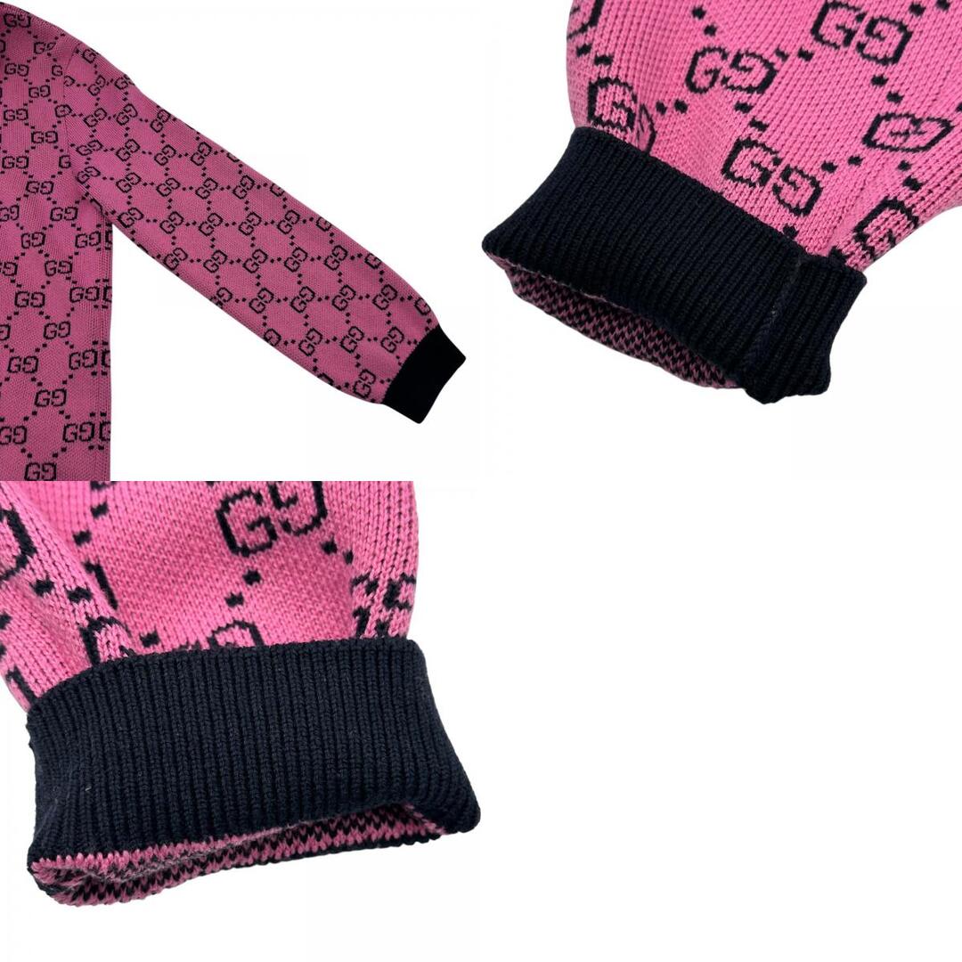 GUCCI - グッチ GUCCI GG総柄ニットカーディガン 662036 ピンク ウール