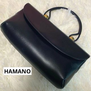 濱野皮革工藝/HAMANO - ハマノ 濱野皮革工藝 ケリーバッグ 黒 ブラック