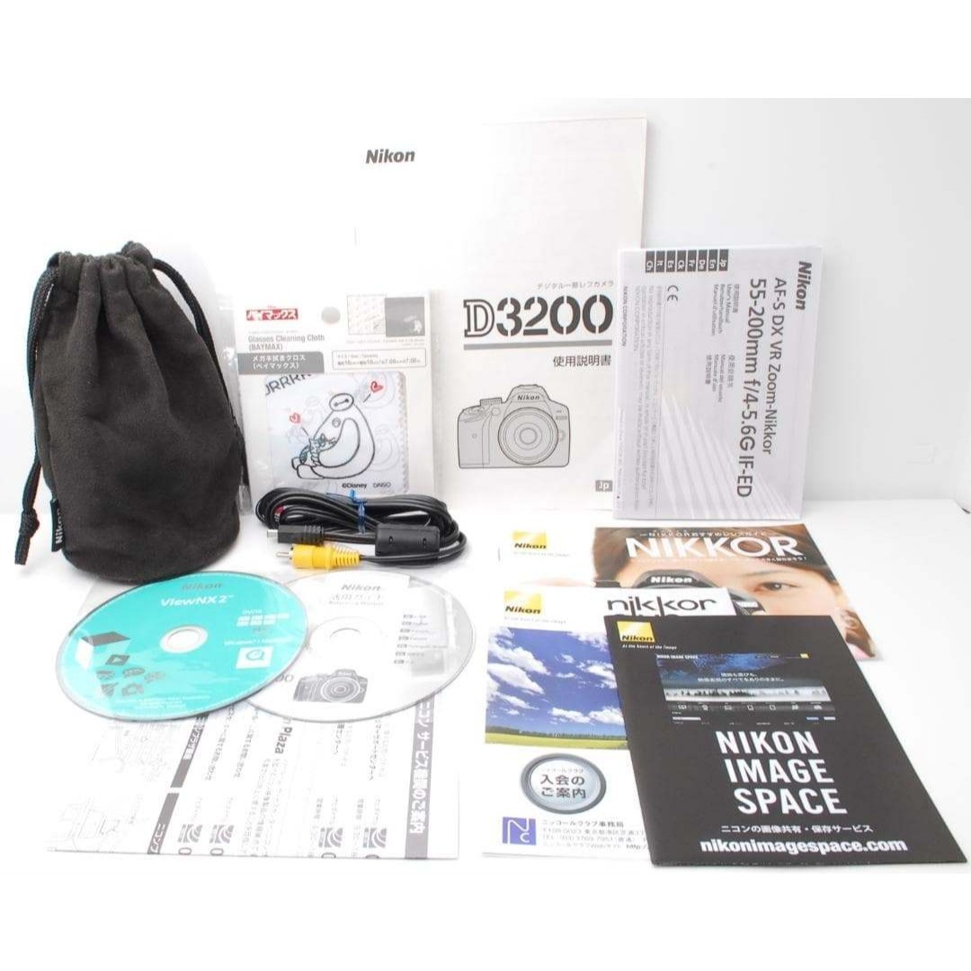 Nikon - 【使用感少美品】ダブルレンズ Nikon D3200 スマホ転送 フルHD