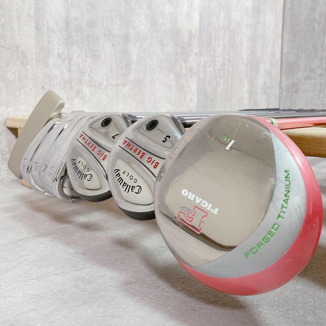 V837 キャロウェイ 他 ゴルフクラブ レディース セット ピンク ソレイル