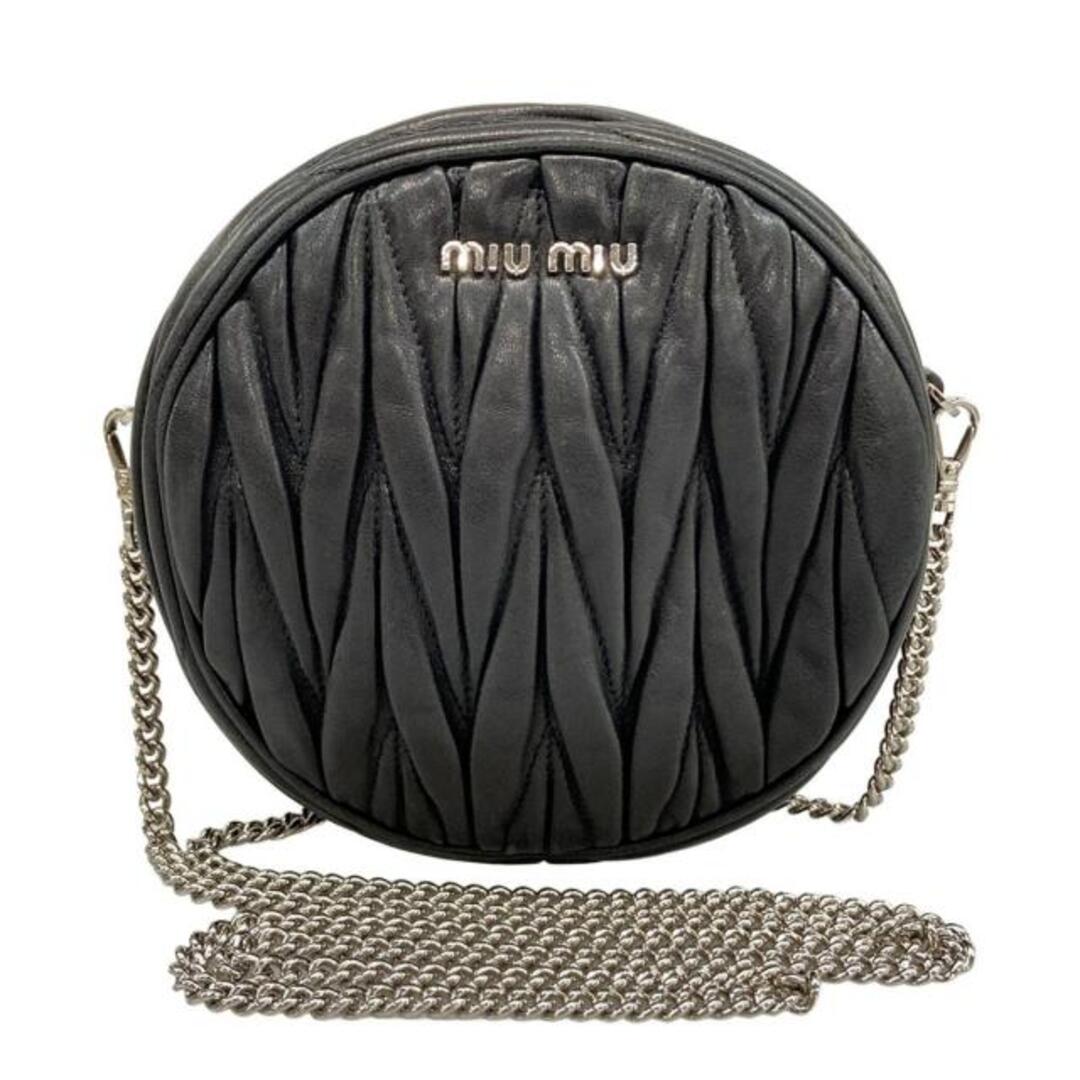 miumiu(ミュウミュウ) ショルダーバッグ マテラッセ 黒 チェーン