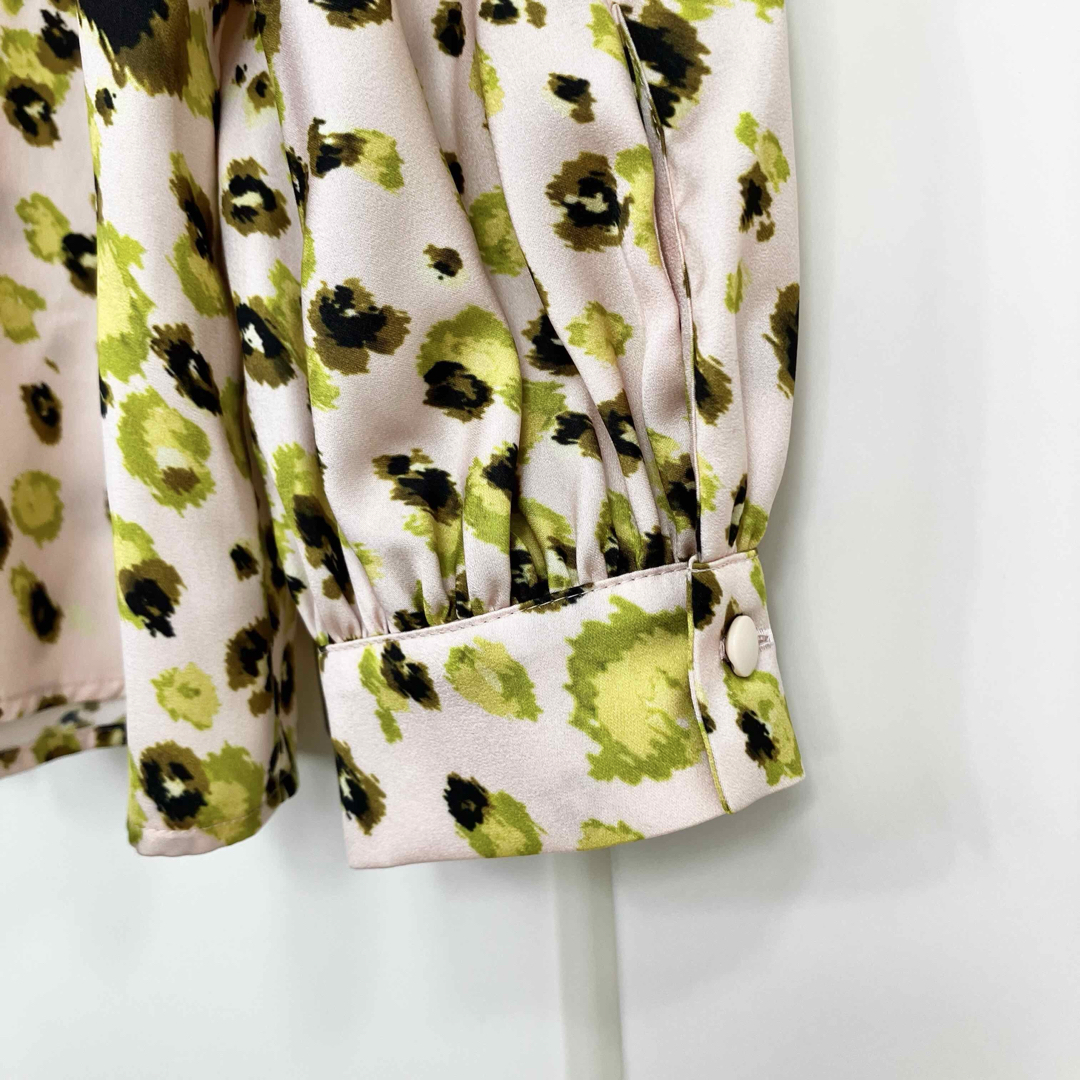 24SS アナイ レオパードプリントスタンドフリル ブラウス サイズ36