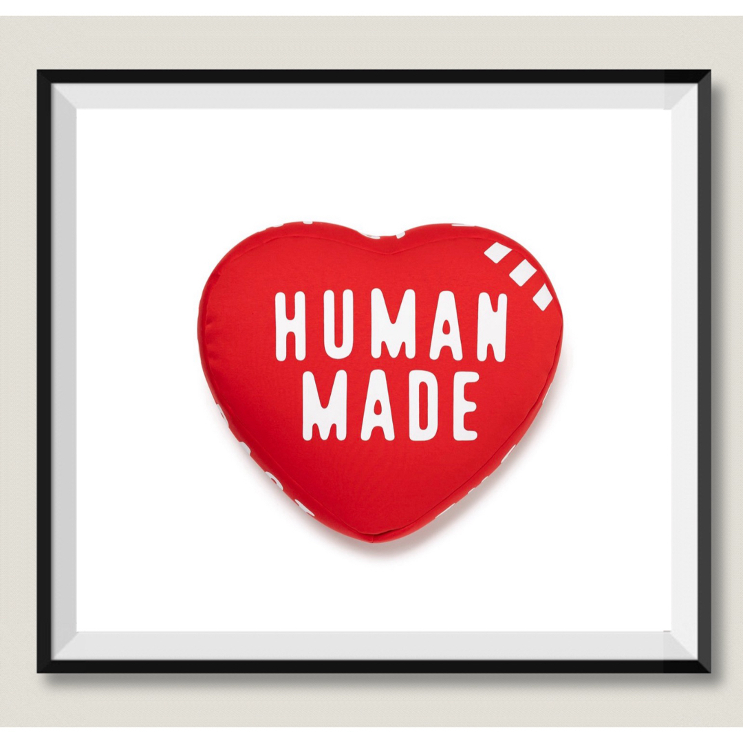 ヒューマンメード HEART BEADS CUSHION レッド+ネイビー Human Made