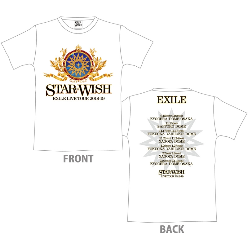 ツアーTシャツWHITE Mサイズ STAR OF WISH : EXILE | HMV&BOOKS online