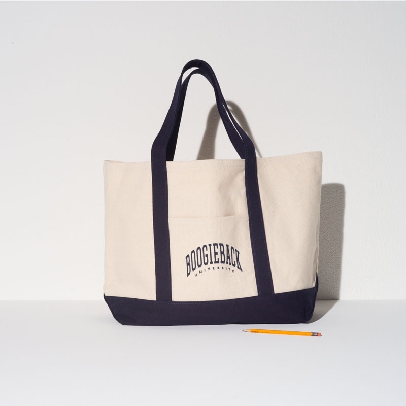 BOOGIEBACK UNIVERSITY キャンバストート Lサイズ（ナチュラル