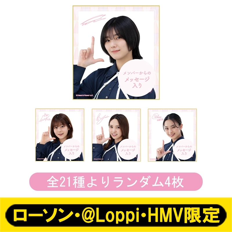 サイン & メッセージ入りミニ色紙4枚セット(全21種よりランダム