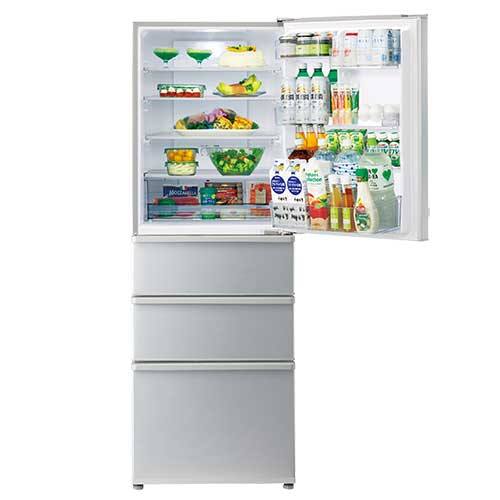 AQUA 冷蔵庫 【新品同様】4ドア冷凍冷蔵庫 355L 右開 ミスティ