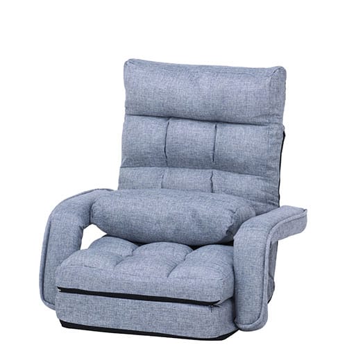 不二貿易 家具 【新品同様】多機能フロアチェア グレー 4WAY 通販