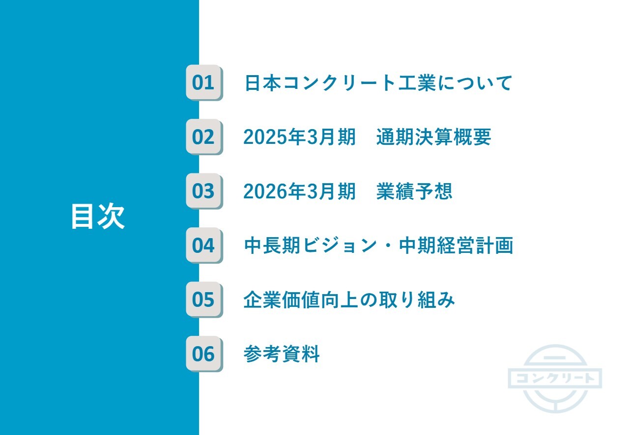日本コンクリート工業（5269）の財務情報ならログミーFinance 【QAあり
