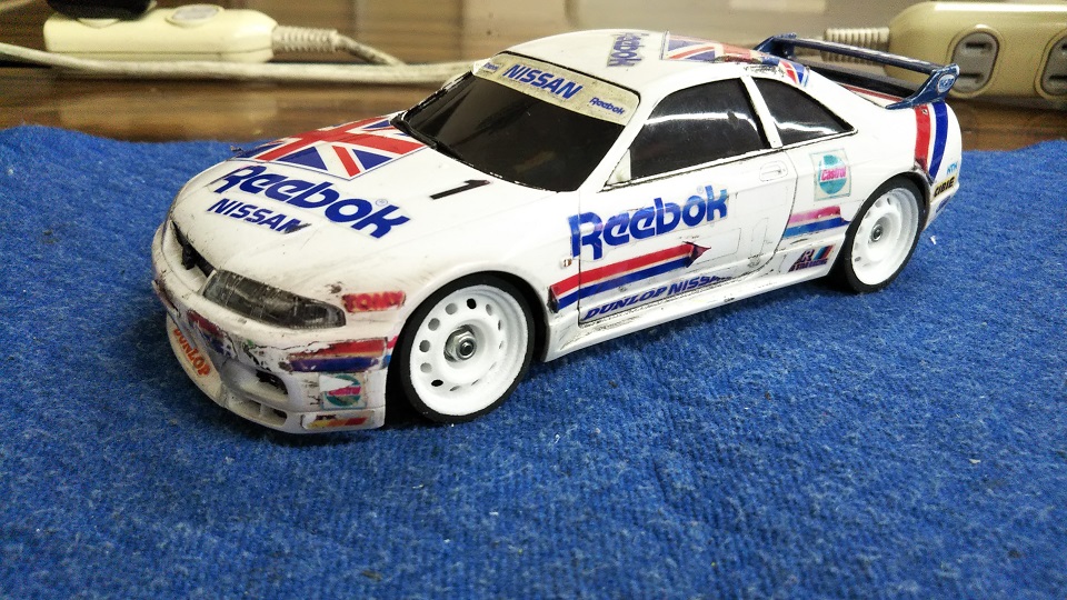 ミニッツ MR-03 ナローツーリング向き 前後ホイールセット 鉄チン