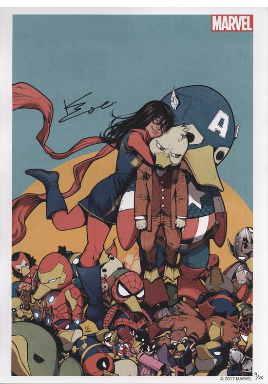 直筆サインイリポスター 白浜鴎 MARVEL PG-10743