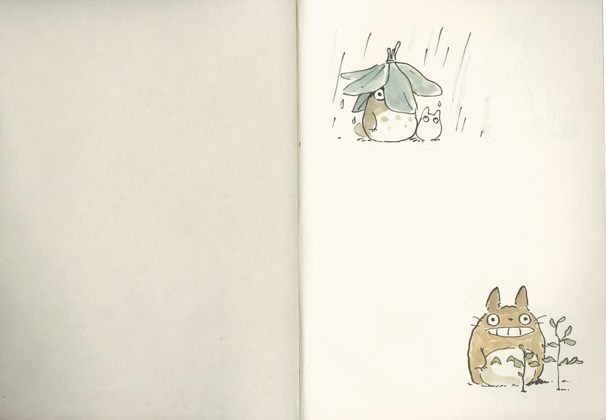 3106］ 宮崎駿 直筆カラー色紙「となりのトトロ」