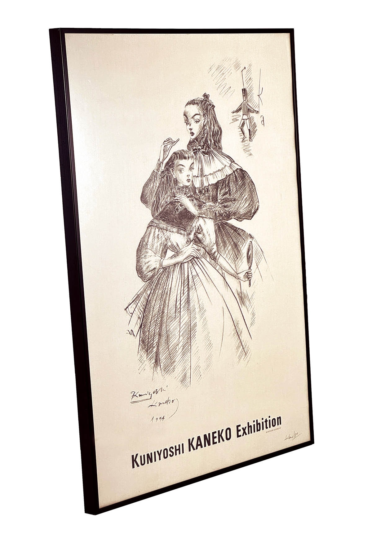 9024] 「金子國義 直筆サイン入り「1994年個展用ポスター」」