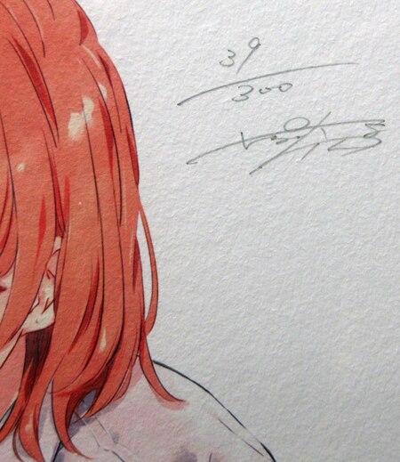 ぽんかん⑧ 直筆サイン入りｶﾗｰ複製イラスト「やはり俺の青春ラブコメは