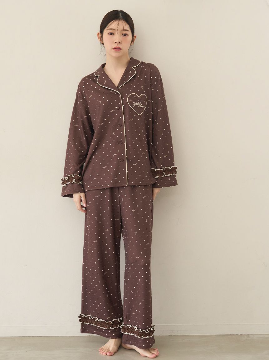 WEB限定】【セット商品】ハートドット柄開襟シャツ＆ハートドット柄