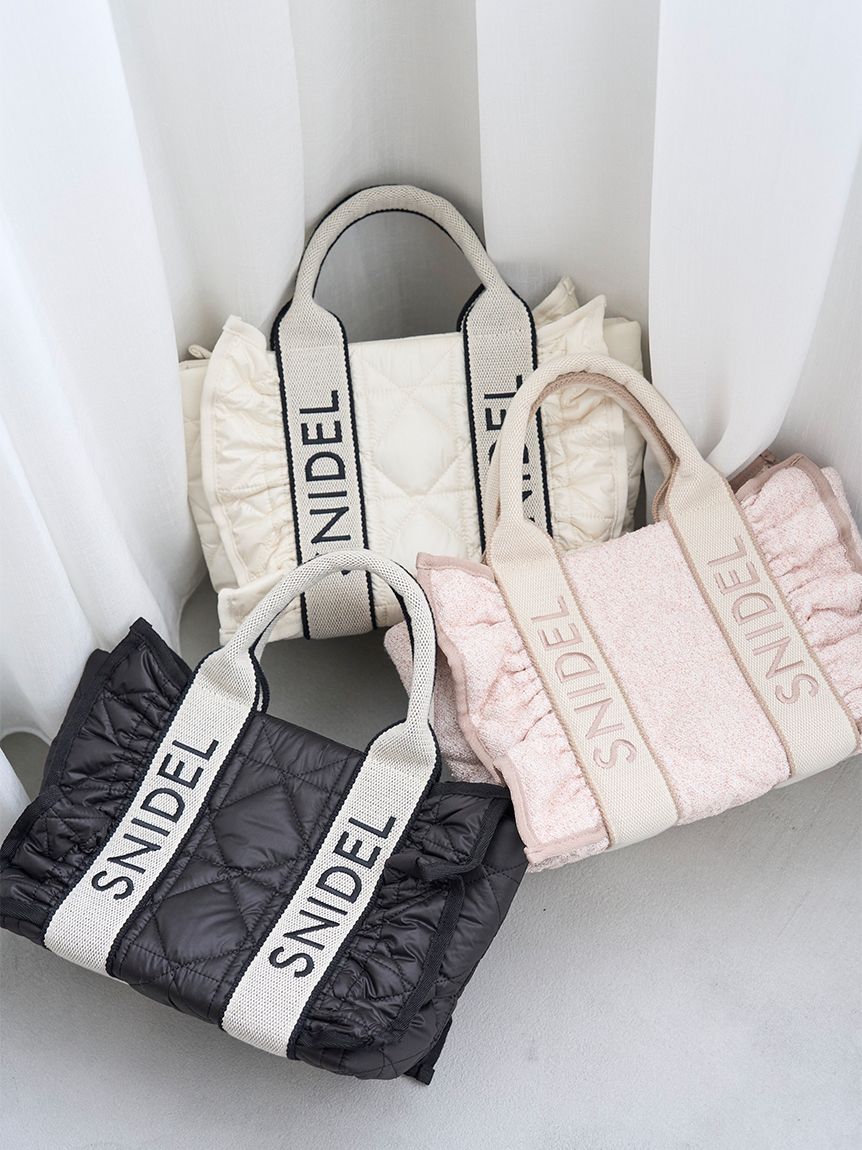 フリルキルティングロゴバッグ(ハンドバッグ)｜バッグ｜SNIDEL