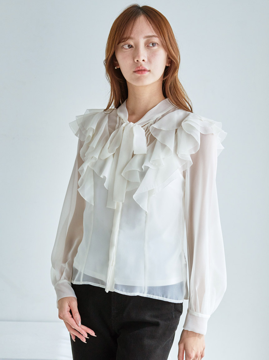 ボウタイフリルブラウス(シャツ・ブラウス)｜トップス｜SNIDEL