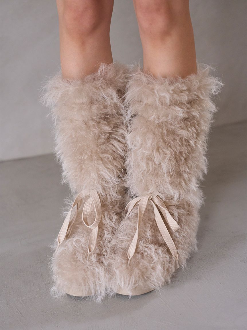 レースアップファーブーツ(ブーツ)｜シューズ｜SNIDEL(スナイデル)の