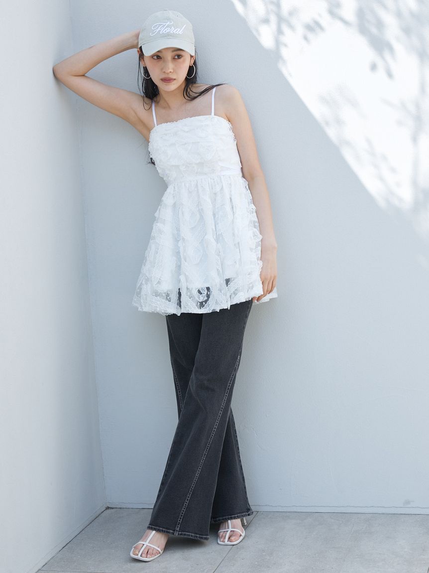 チュールペプラムブラウス(シャツ・ブラウス)｜トップス｜SNIDEL