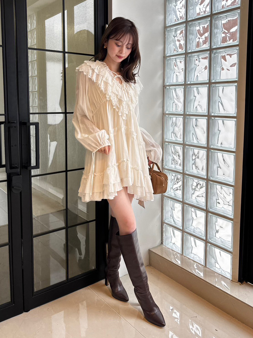 コットンレースBOHOチュニック(シャツ・ブラウス)｜トップス｜SNIDEL