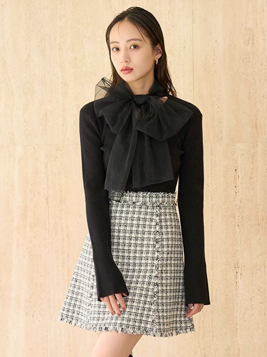 ニュアンスリボンニットプルオーバー(ニット)｜トップス｜SNIDEL