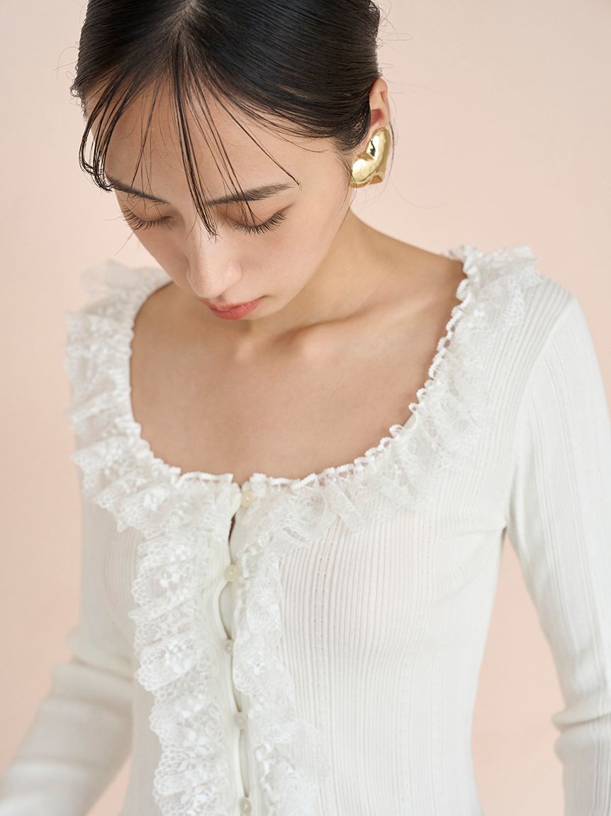 Sustainableフリルニットプルオーバー(ニット)｜トップス｜SNIDEL