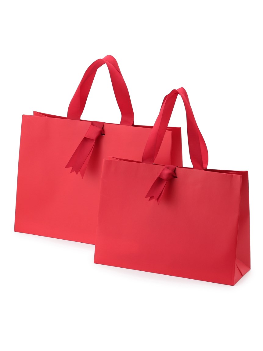 ギフトラッピングサービス】リボン付き紙袋 レッド（ギフトボックス