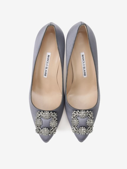HANGISI】サテンパンプス（シューズ）｜MANOLO BLAHNIK（マノロ