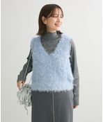 Vネックフサフサベスト/Green Parks（グリーン パークス）のベスト