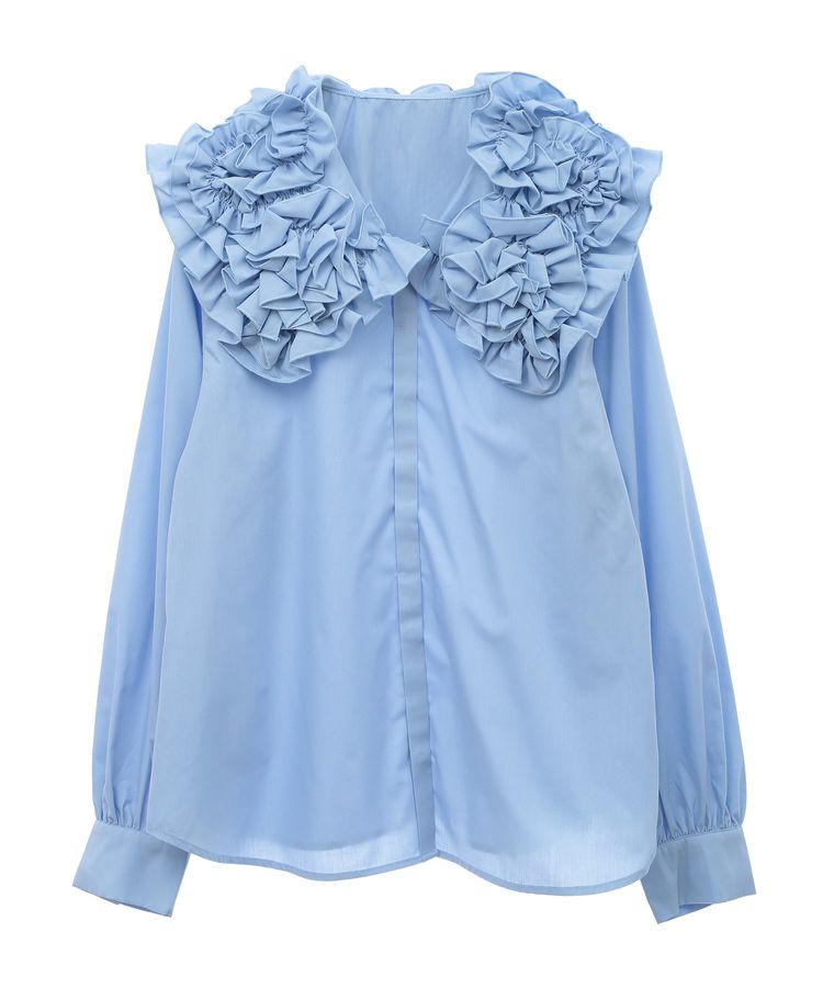 フリルビッグカラーブラウス/AnriettMusée（アンリエットミュゼ）の